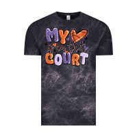 Cloud Black my heart is on that court Vintage Tee - MaliasSmallBusiness