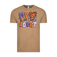 Vintage Coffee my heart is on that court Vintage Tee - MaliasSmallBusiness