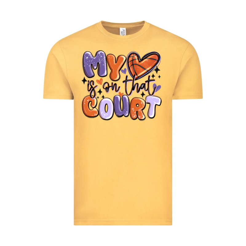My Heart Is On That Court Vintage Tee by MaliasSmallBusiness | Teevron