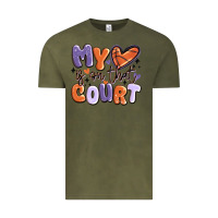 Vintage Olive my heart is on that court Vintage Tee - MaliasSmallBusiness