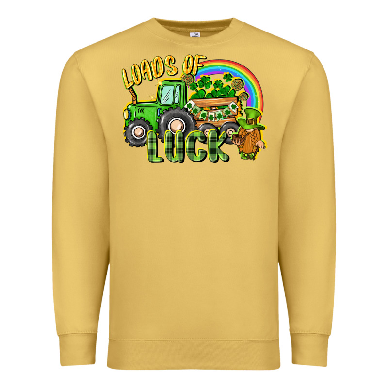 Loads Of Luck Tractor Premium Sweatshirt by CowGirlArtShop | Teevron