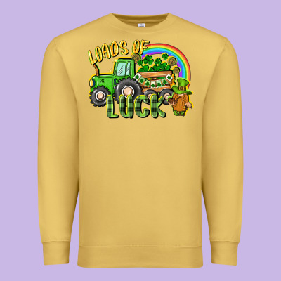 Loads Of Luck Tractor Premium Sweatshirt Designed By Cowgirlartshop