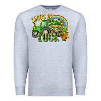 Heather Grey Loads of luck tractor Premium Sweatshirt - CowGirlArtShop