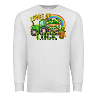 Oatmeal Heather Loads of luck tractor Premium Sweatshirt - CowGirlArtShop