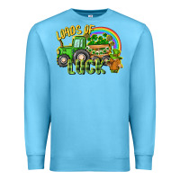 Ocean Blue Loads of luck tractor Premium Sweatshirt - CowGirlArtShop