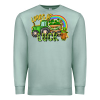 Seafoam Loads of luck tractor Premium Sweatshirt - CowGirlArtShop