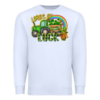 White Loads of luck tractor Premium Sweatshirt - CowGirlArtShop