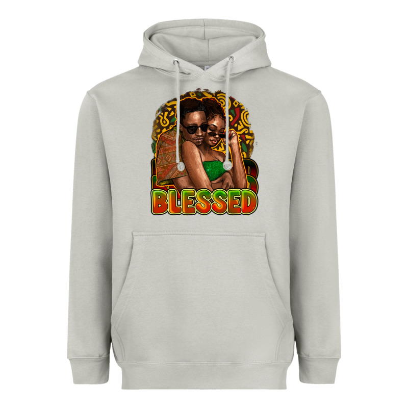 Black Couple Blessed Heavyweight Hoodie by HowdyJamesFarm | Teevron