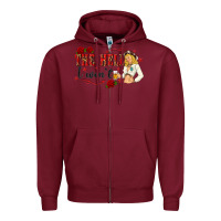 Burgundy the hell i wont with sassy pinup cowgirl Zipper Hoodie - texasbilliewilder