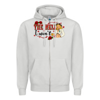 Dove Grey the hell i wont with sassy pinup cowgirl Zipper Hoodie - texasbilliewilder