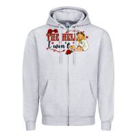 Heather Grey the hell i wont with sassy pinup cowgirl Zipper Hoodie - texasbilliewilder