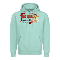 Seafoam the hell i wont with sassy pinup cowgirl Zipper Hoodie - texasbilliewilder