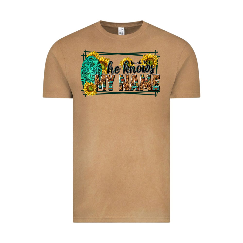 He Knows My Name Isaiah 43 1 Vintage Tee by NancyCooperArtShop | Teevron