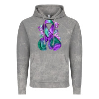 Cloud Rock purple and green anal cancer with boxing gloves na Vintage Hoodie - NancyCooperArtShop
