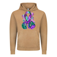 Purple And Green Anal Cancer With Boxing Gloves Na Vintage Hoodie | Teevron