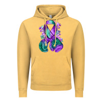 Vintage Mustard purple and green anal cancer with boxing gloves na Vintage Hoodie - NancyCooperArtShop