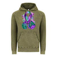 Vintage Olive purple and green anal cancer with boxing gloves na Vintage Hoodie - NancyCooperArtShop