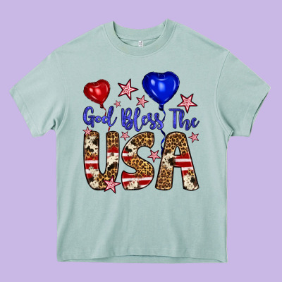 God Bless The Usa Heavy Core Tee Designed By Artiststas