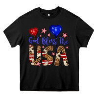 Black god bless the usa Heavy Core Tee - Artiststas