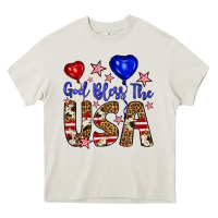 Cream god bless the usa Heavy Core Tee - Artiststas