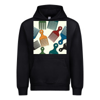 Black afro combs seamless patterns Urban Hoodie - BundleAndBundleShop