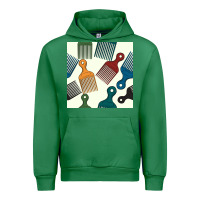 Emerald afro combs seamless patterns Urban Hoodie - BundleAndBundleShop