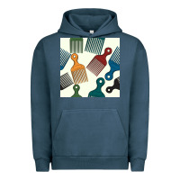 Pigment Midnight Navy afro combs seamless patterns Urban Hoodie - BundleAndBundleShop