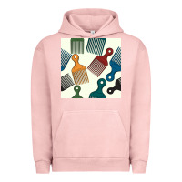 Pigment Salmon afro combs seamless patterns Urban Hoodie - BundleAndBundleShop