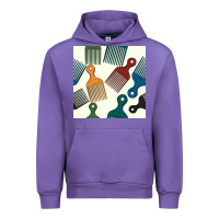 Tulip afro combs seamless patterns Urban Hoodie - BundleAndBundleShop