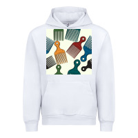White afro combs seamless patterns Urban Hoodie - BundleAndBundleShop