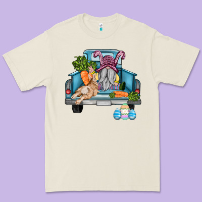 Easter Truck With Gnome And Rabbit Premium Tee Designed By Adodesignshop