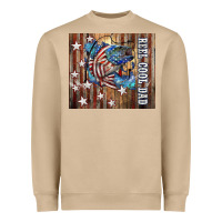 Mushroom Western Reel Cool Dad American Flag Bass Heavyweight Sweatshirt - LillyAllenDesigns