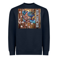 Western Reel Cool Dad American Flag Bass Heavyweight Sweatshirt | Teevron