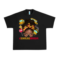 Black school bus driver life afro messy bun Urban Heavy Tee - NancyCooperArtShop