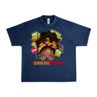 Navy school bus driver life afro messy bun Urban Heavy Tee - NancyCooperArtShop