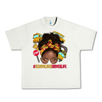 Pistachio school bus driver life afro messy bun Urban Heavy Tee - NancyCooperArtShop