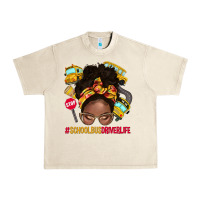 Sandshell school bus driver life afro messy bun Urban Heavy Tee - NancyCooperArtShop