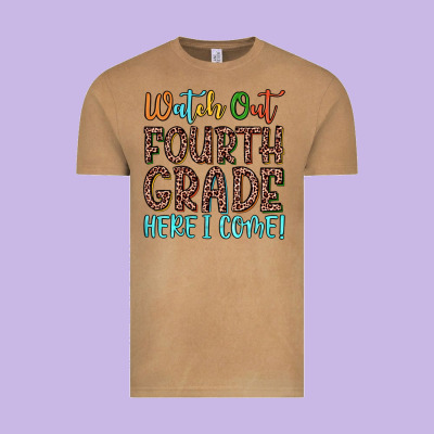 Watch Out Fourth Grade Here I Come! Vintage Tee Designed By Jahusdesignshop
