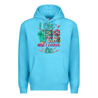 Ocean Blue I like big veins and i cannot lie Premium Hoodie - CowGirlArtShop
