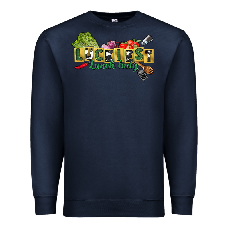 Luckiest Lunch Lady St. Patrick's Day Premium Sweatshirt by CowGirlArtShop | Teevron