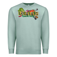 Seafoam Luckiest lunch lady St. Patrick's Day Premium Sweatshirt - CowGirlArtShop