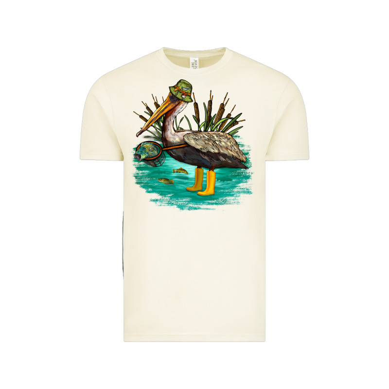 Fishing Pelican Camp Vintage Tee by NancyCooperArtShop | Teevron