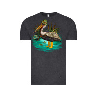 Vintage Black fishing pelican camp Vintage Tee - NancyCooperArtShop