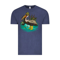 Vintage Denim fishing pelican camp Vintage Tee - NancyCooperArtShop
