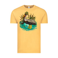 Vintage Mustard fishing pelican camp Vintage Tee - NancyCooperArtShop
