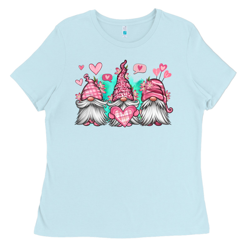 Valentines Day Gnomes Ladies Tee by Jasminsmagicworld | Teevron