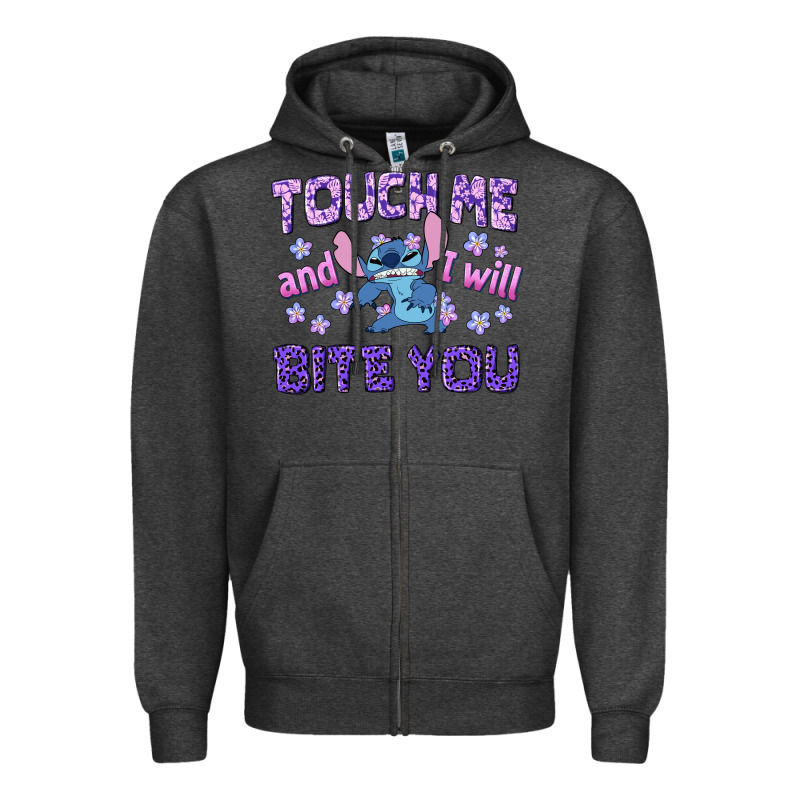 Touch Me And I Will Bite You Zipper Hoodie by texasbilliewilder | Teevron