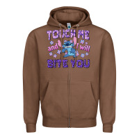 Chestnut touch me and i will bite you Zipper Hoodie - texasbilliewilder