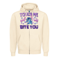 Sandshell touch me and i will bite you Zipper Hoodie - texasbilliewilder