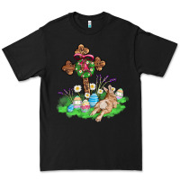 Black religious easter bunny cross Premium Tee - AdoDesignShop